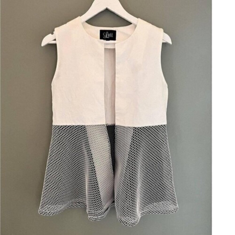 Anthropologie Luii Cotton and Mesh Vest (c)